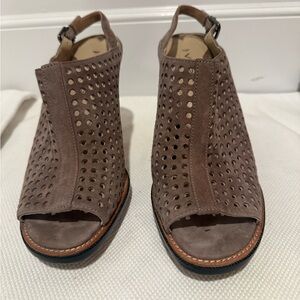 Via Spiga Taupe Perforated Heels